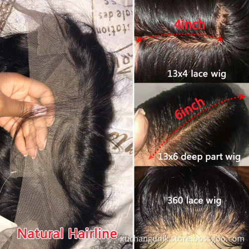 Uniky 200 density hd lace wig 13x6 pre plucked bleached knots human hair bodywave wig natural 40 inch wig human hair lace front